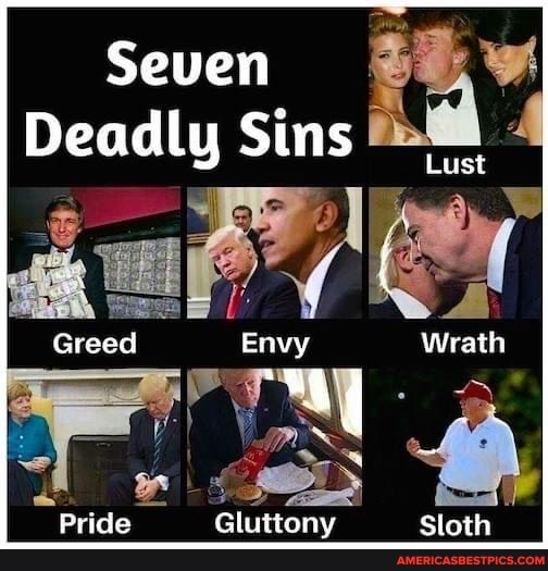 Seven Deadly Sins Lust Greed Envy Wrath Pride Gluttony Sloth America S Best Pics And Videos