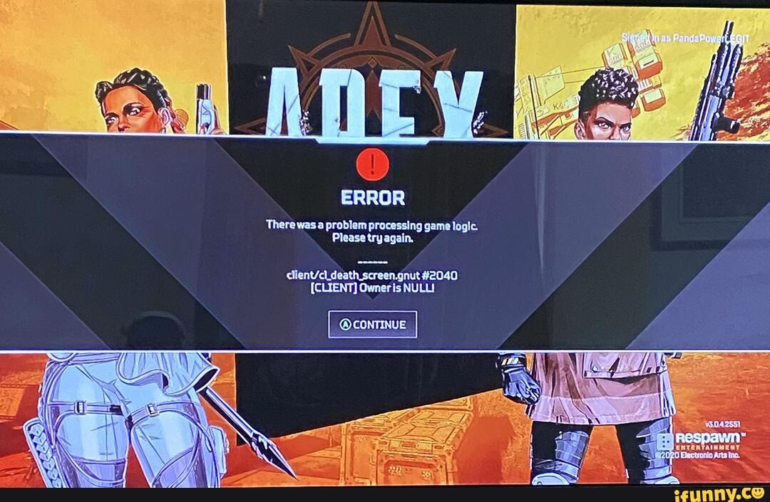 There was a problem processing game logic please try again apex legends ошибка