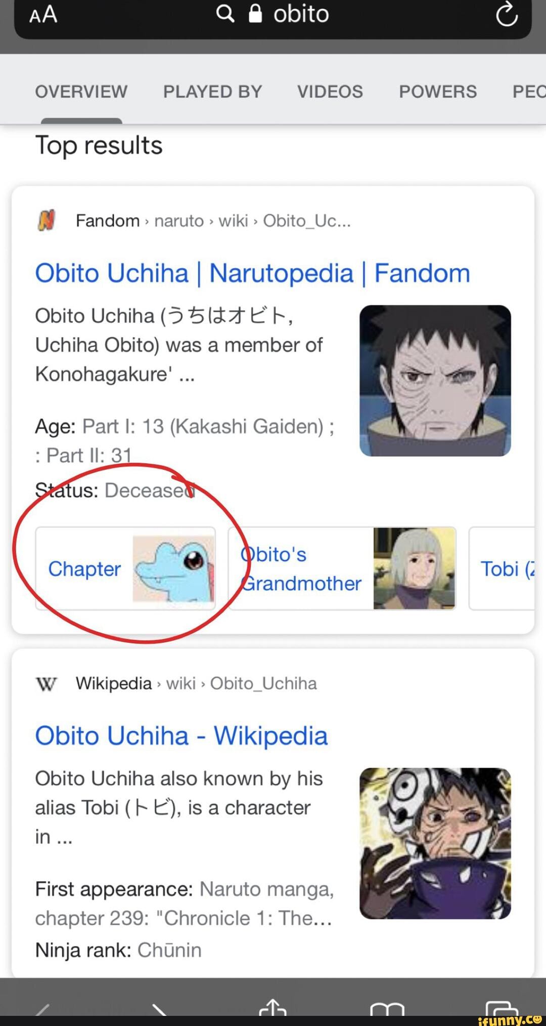 Obito Uchiha (Tobi), Wiki