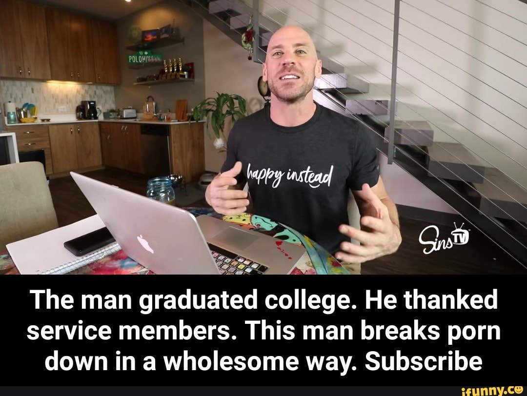 The man graduated college. He thanked service members. This ...