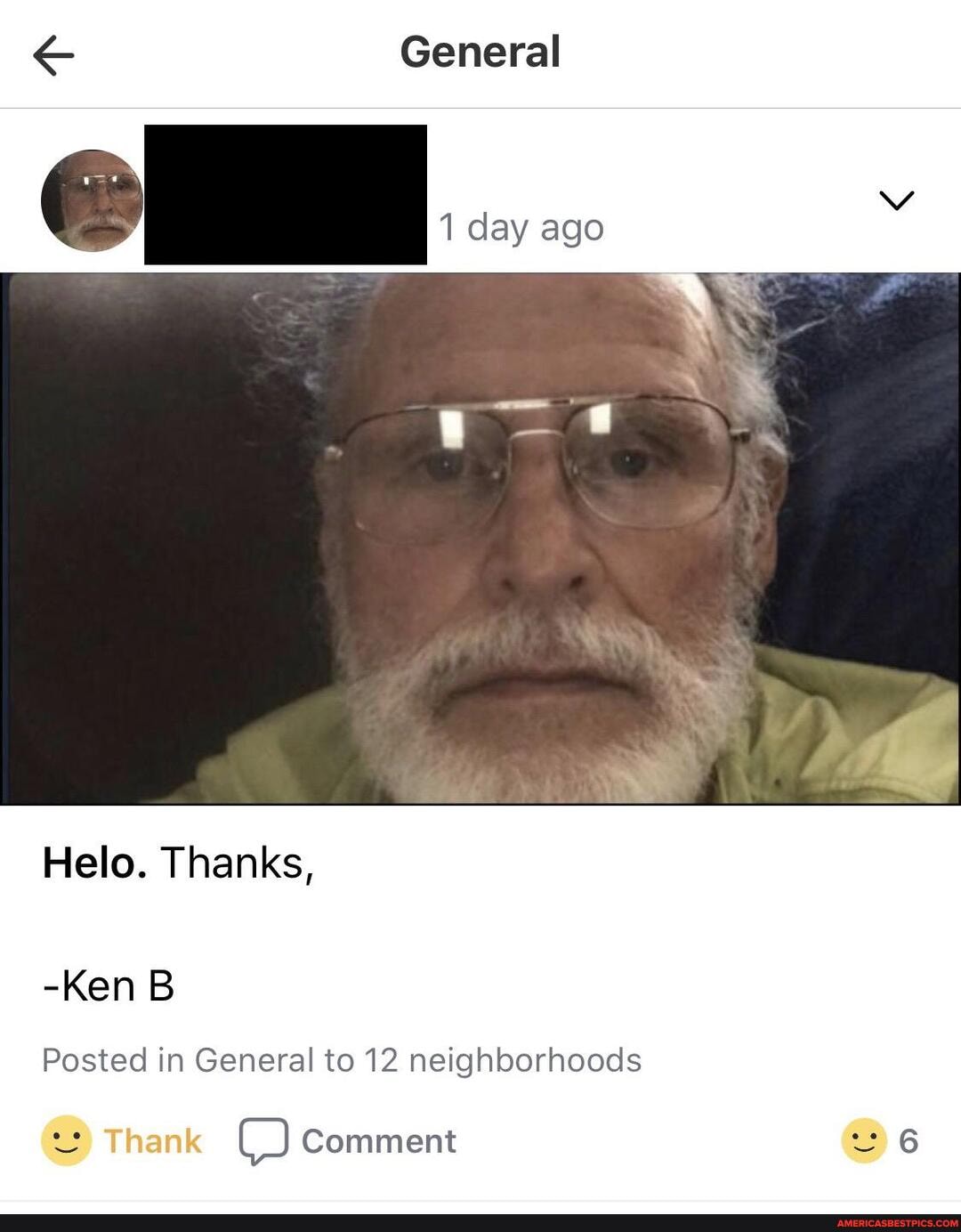 General
1 day ago
Helo. Thanks,
-KenB
Posted in General to 12 neighborhoods