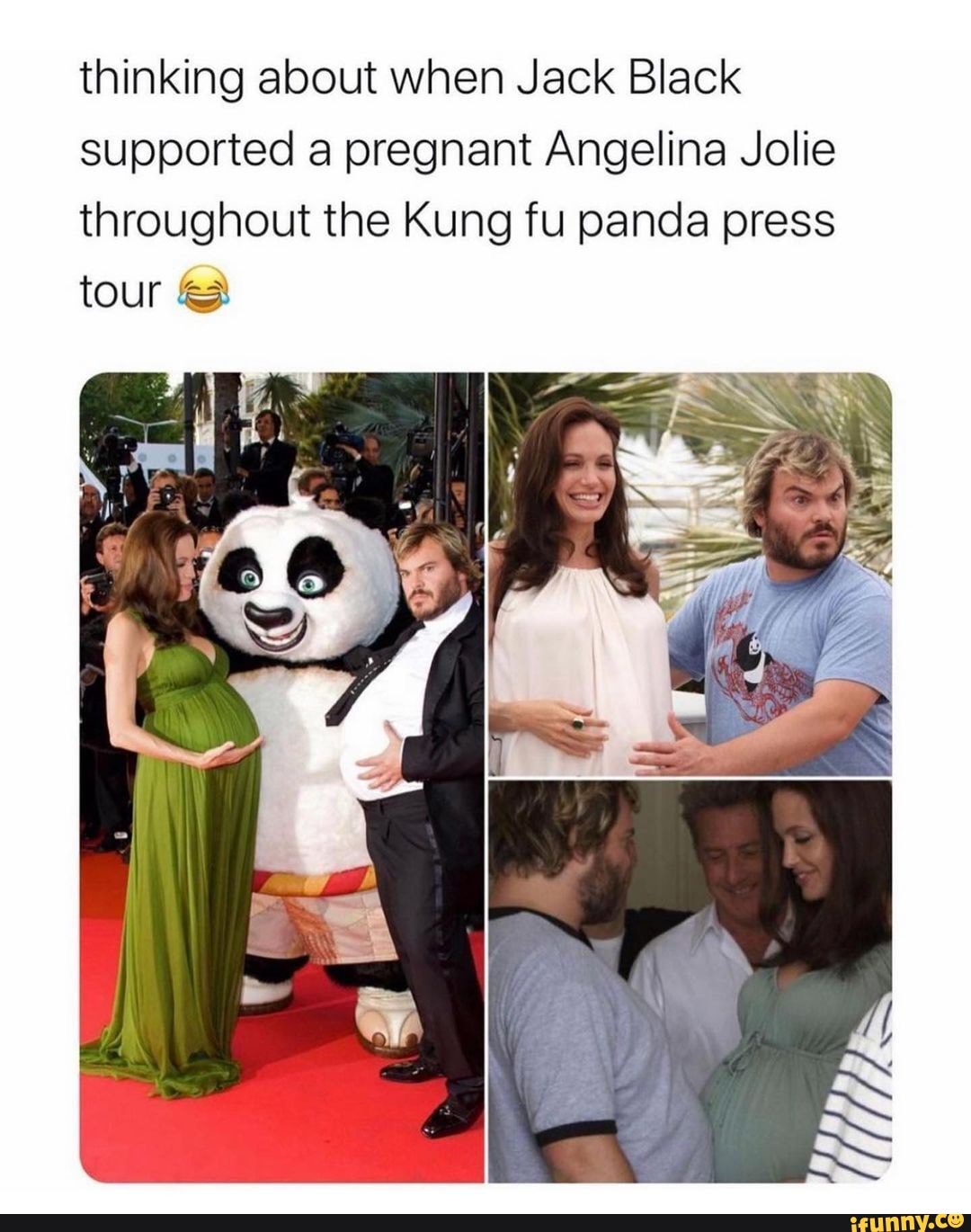 Jack Black com Angelina Jolie grávida - Mamãe Consciente