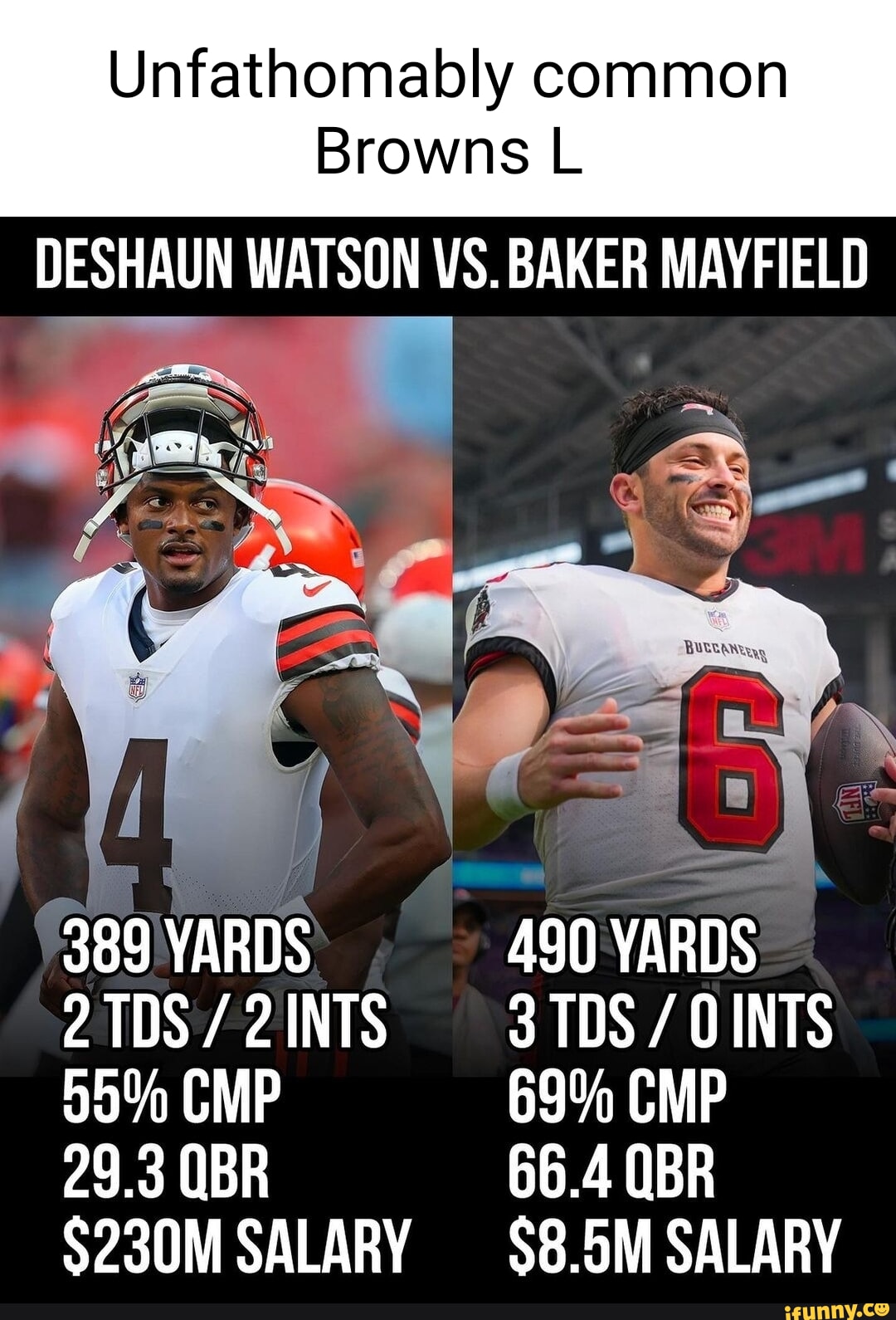 Browns' QB Deshaun Watson (Horny) is still expected to start tonight  against the Jaguars @NFL.MEMERY - iFunny Brazil