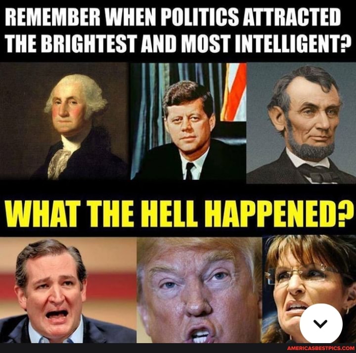 REMEMBER WHEN POLITICS ATTRACTED THE BRIGHTEST AND MOST INTELLIGENT ...