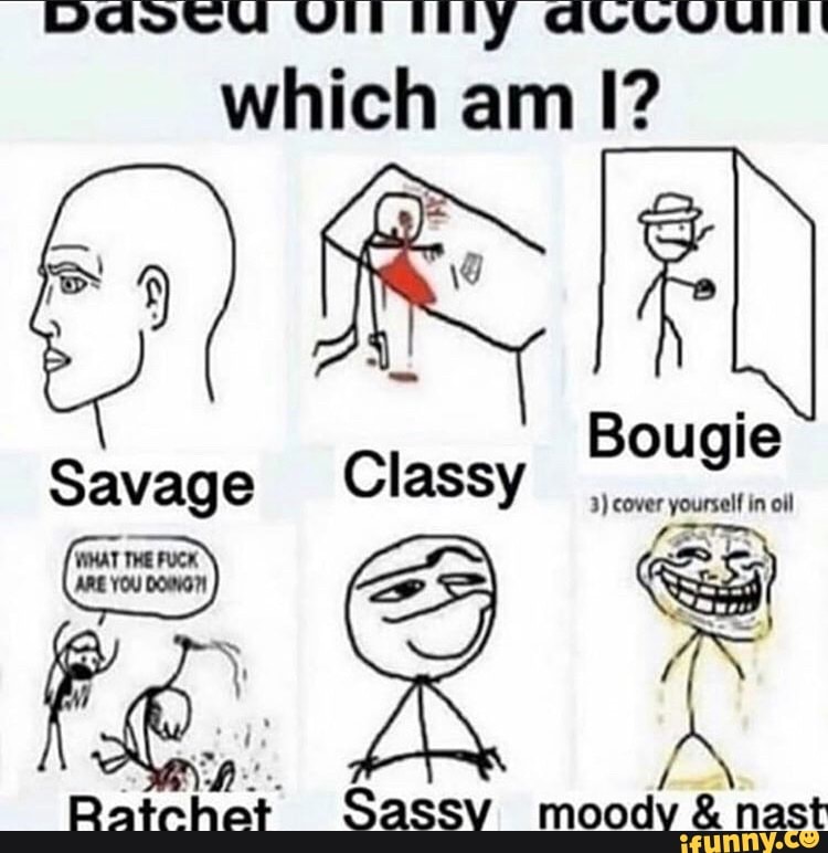 TA which I?
Savag e
C I assy
AN
À
Ratchet Sassv moody nast