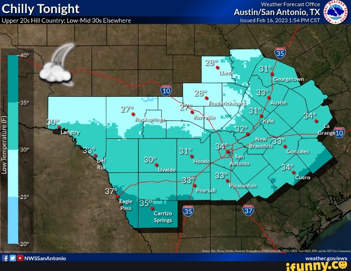 Weather Forecast Office Chilly Tonight Antonio, TX Upper Hill Country ...