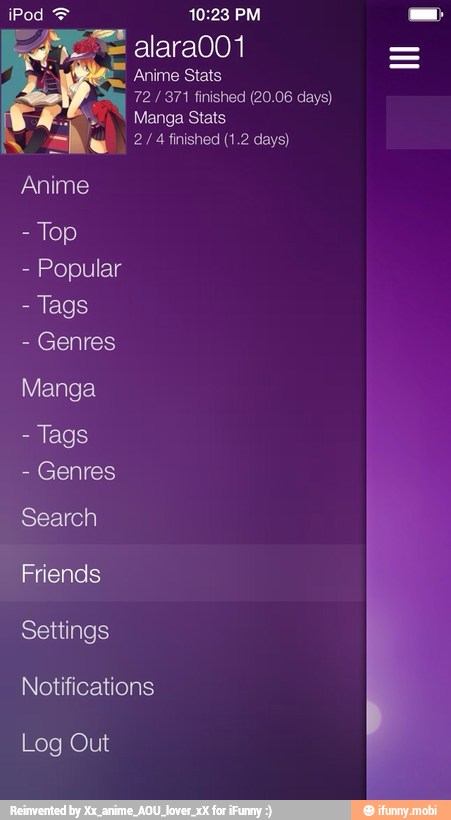 Anime Stats
72/871 finished (20.06 days)
Manga Stats
2/4 finished (1.2 days)
Anime
Top
Popular
Tags
Genres
Manga
Tags
Search
Friends
Settings
Notifications
Log Out