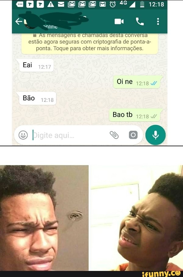 mor
5 As mensagens e chamadas desta conversa
estão agora seguras com criptografia de ponta-a-
ponta. Toque para obter mais informações.