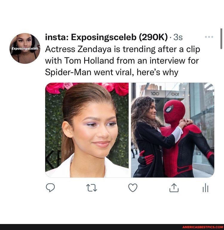 Insta: Exposingsceleb (290K) Actress Zendaya is trending after a clip ...