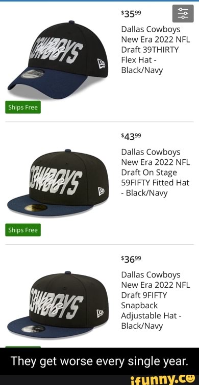 Dallas Cowboys New Era 2022 NFL Draft On Stage 59FIFTY Fitted Hat -  Black/Navy