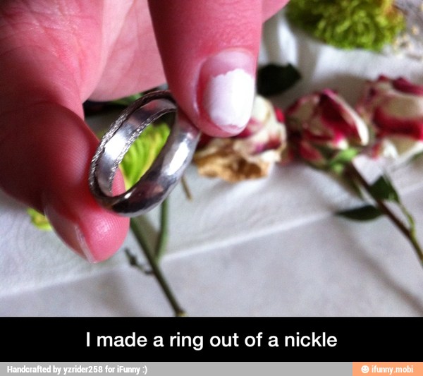 I made a ring out of a nickle - I made a ring out of a nickle