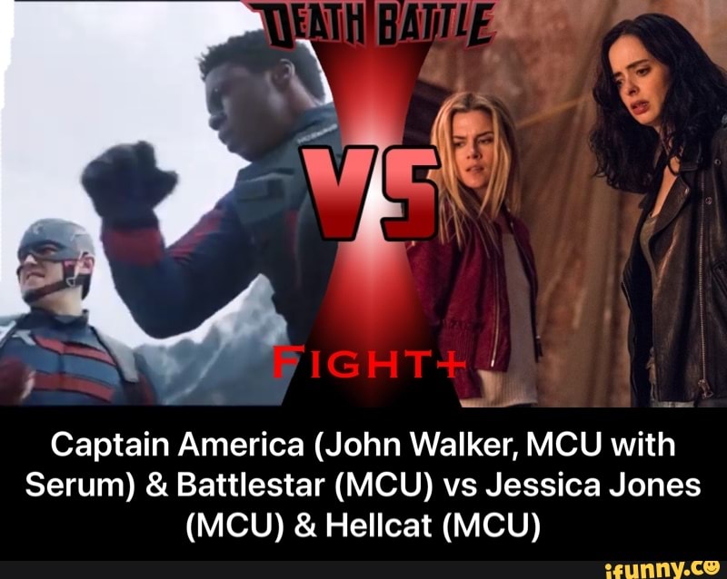 Captain America (John Walker, MCU with
Serum) & Battlestar (MCU) vs Jessica Jones
(MCU) & Hellcat (MCU) - Captain America (John Walker, MCU with Serum) & Battlestar (MCU) vs Jessica Jones (MCU) & Hellcat (MCU)