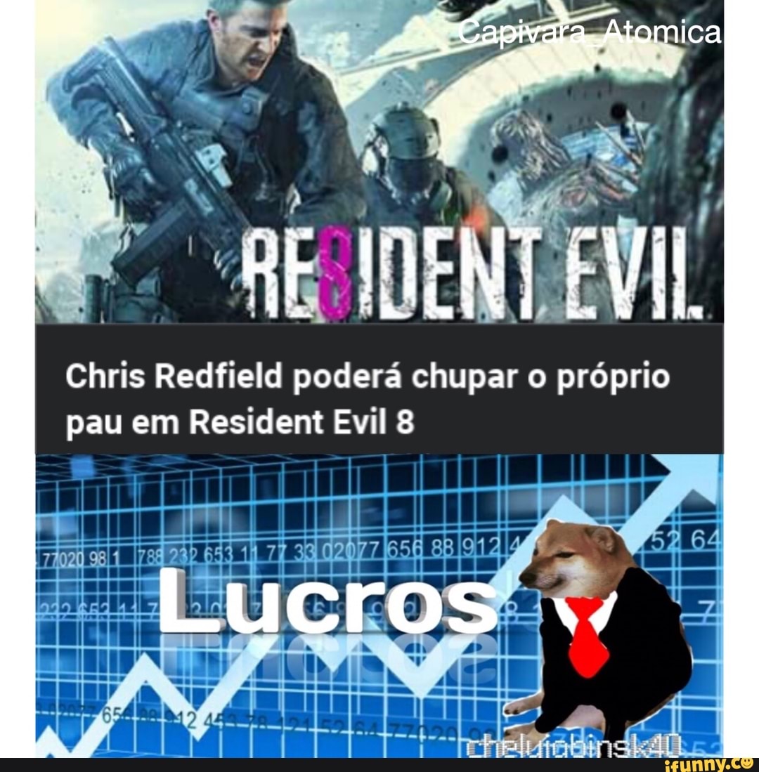 Chris Redfield poderá chupar o próprio
pau em Resident Evil 8