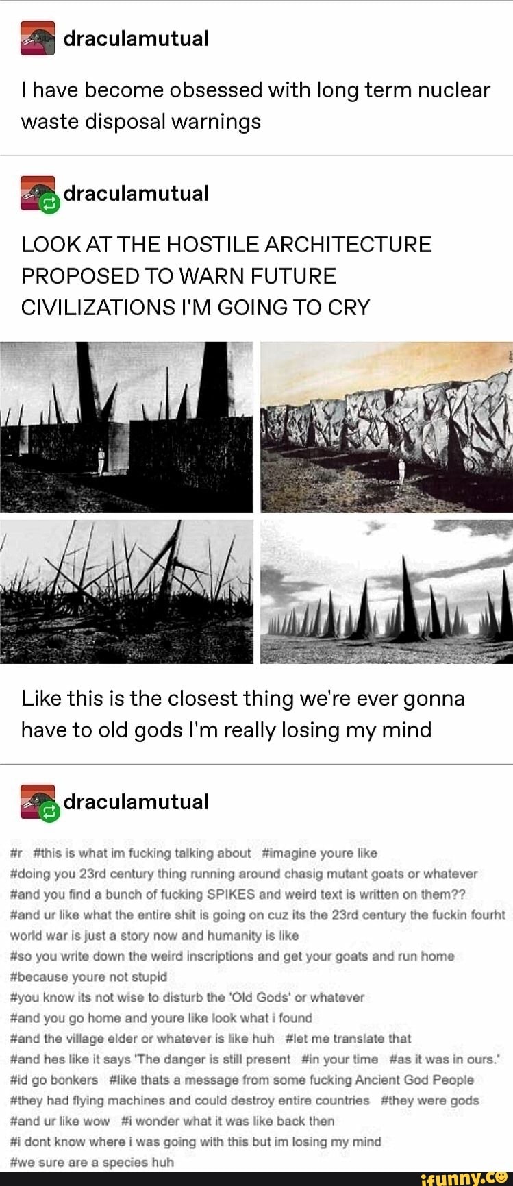 I have obsessed with long term nuclear waste disposal warnings