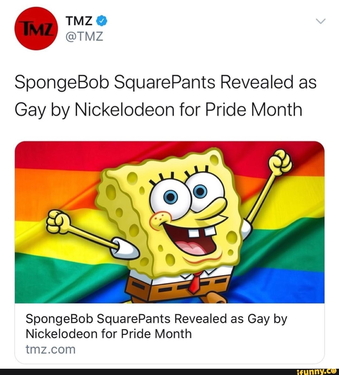 Gay By Nickelodeon For Pride Month Spongebob Squarepants Revealed As Gay By Nickelodeon For 