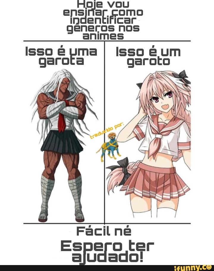 isso é um garoto
Fácil nê