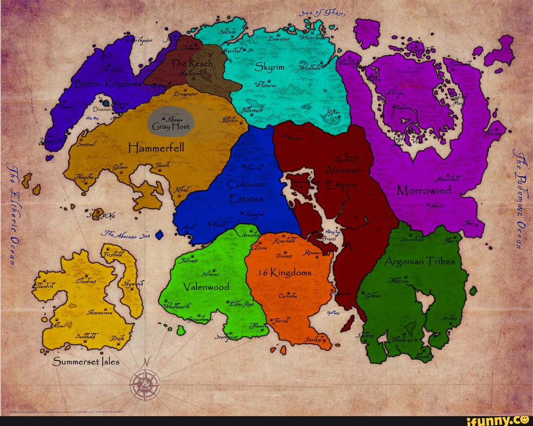 Political Map of Tamriel in the years 1E 980 - 1E 1029 - Valenwood ...