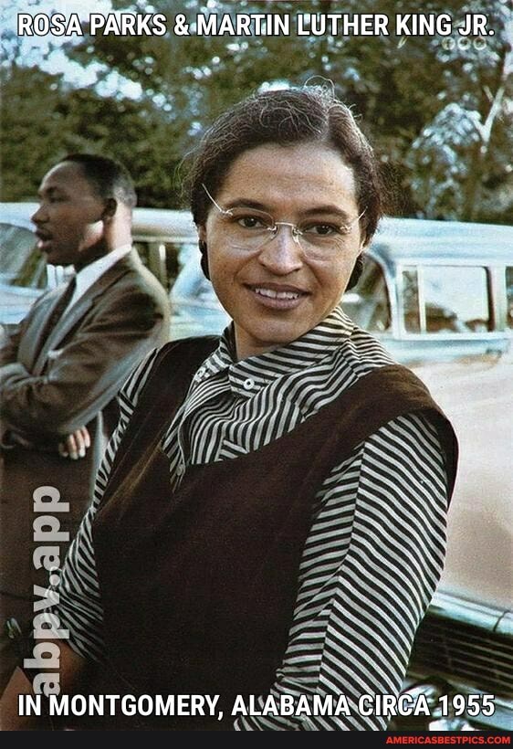 ROSA PARKS & MARTIN LUTHER KING JR.
IN MONTGOMERY, ALABAMA CIRCA 1955
