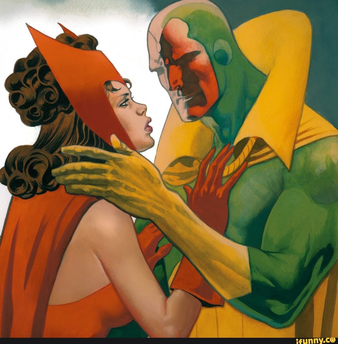 marvel, marvelcomics, art, scarletwitch, vision 