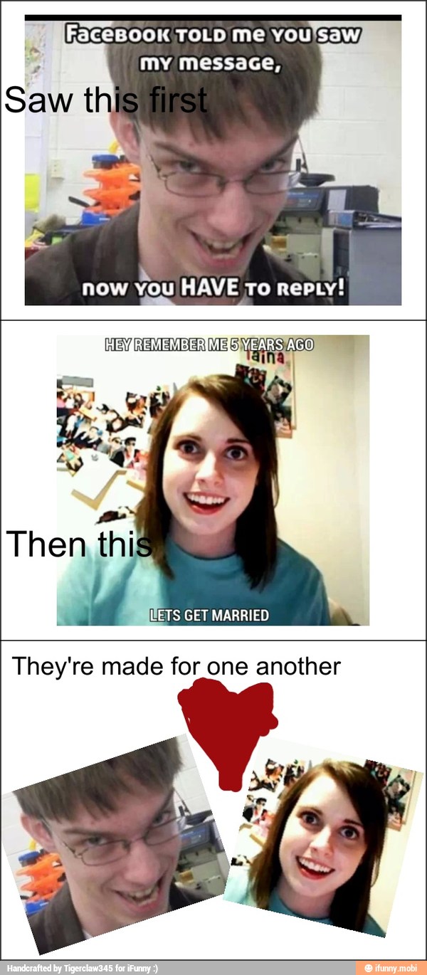 FaceBook. TOLD me Youlsaw)
my messace,