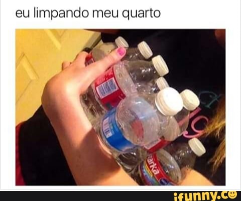 eu limpando meu quarto