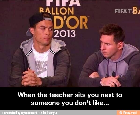 When the teacher sits you next to
someone you don't like... - When the teacher sits you next to someone you don't like...