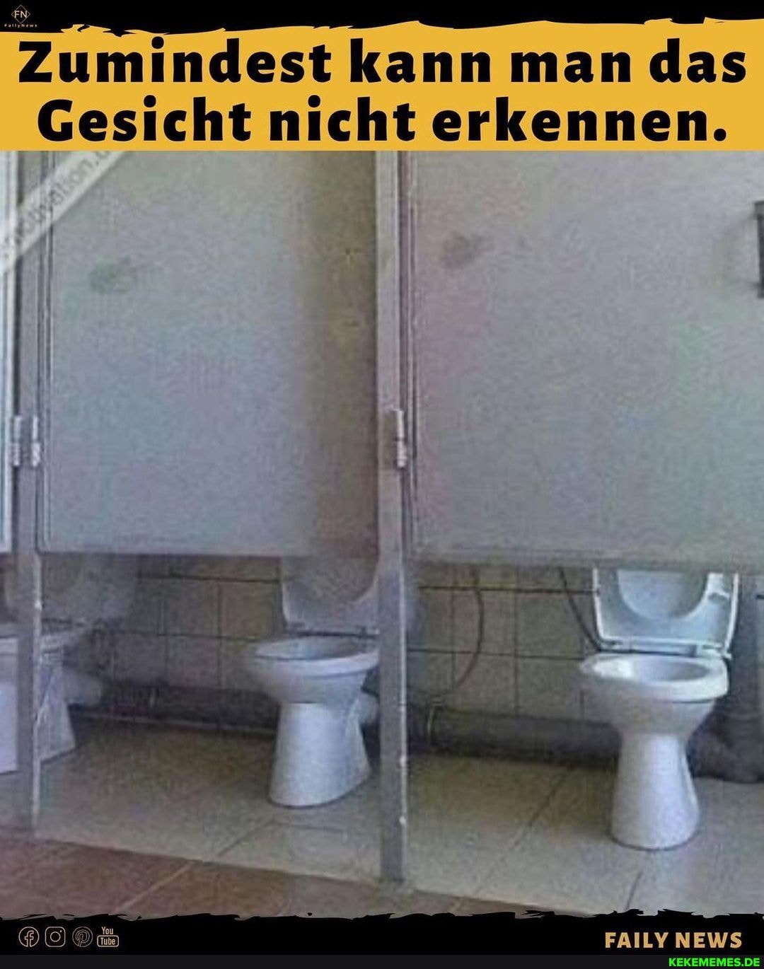 Zumindest kann man das
Gesicht nicht erkennen.