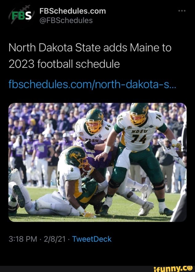 North Dakota State Adds Maine To 2023 Football Schedule Fbschedules PM ...