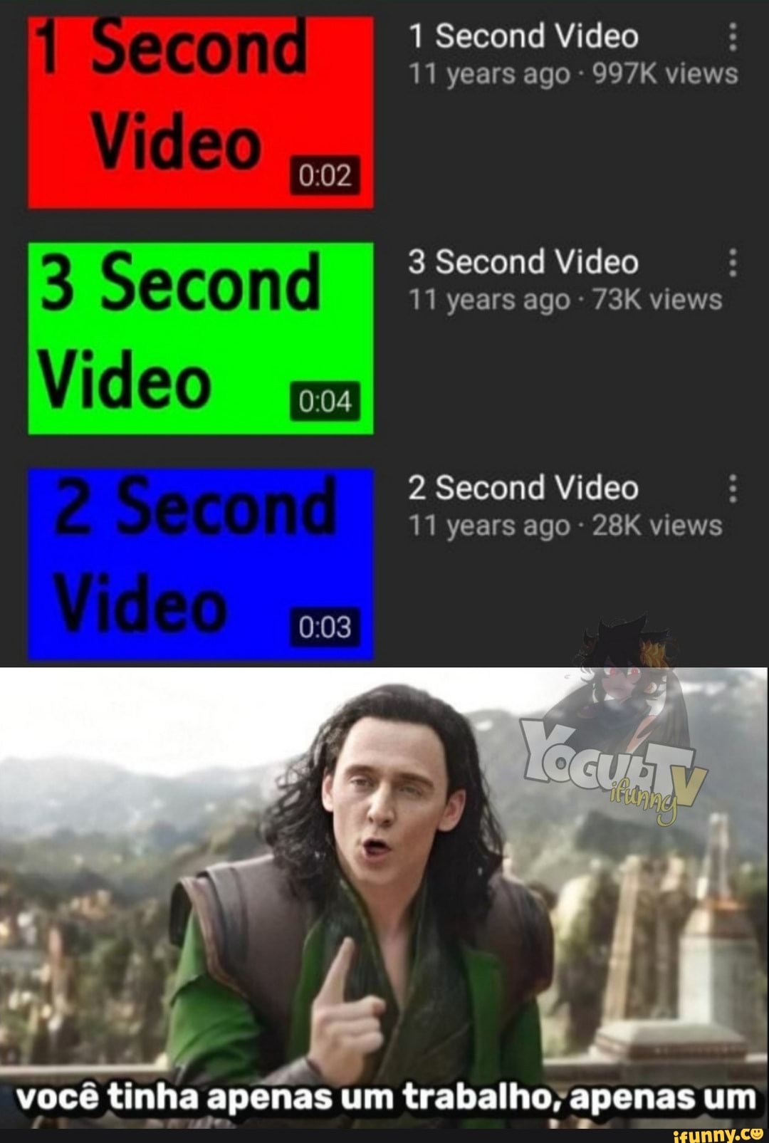 1 Second Video
11 years ago - 997K views
3 Second Video
11 years ago - views
2 Second Video
Second
003
Video
11 years ago - views
voce tinha apenas um trabalho; apenas um