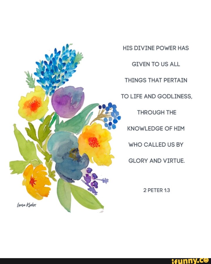 HIS DIVINE POWER HAS GIVEN TO US ALL THINGS THAT PERTAIN TO LIFE AND ...