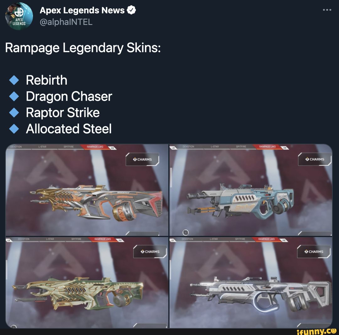 Apex Legends News @ Rampage Legendary Skins: Rebirth Dragon Chaser ...