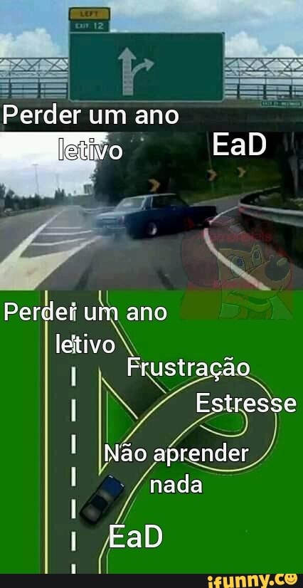 tr
Perder um ano
VO EaD
Perdei um ano letivo
Frustraçã
I e
I Não aprender
/nada