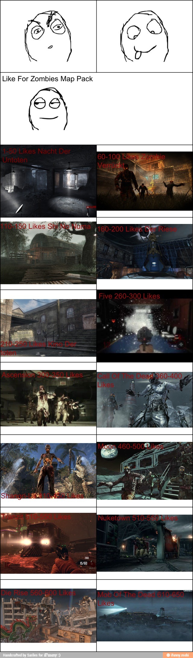 Like For Zombies Map Pack