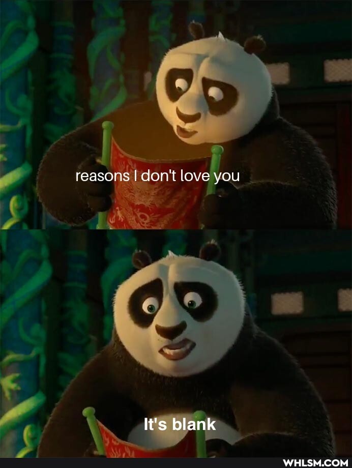 reasons I don't love you
It's blank