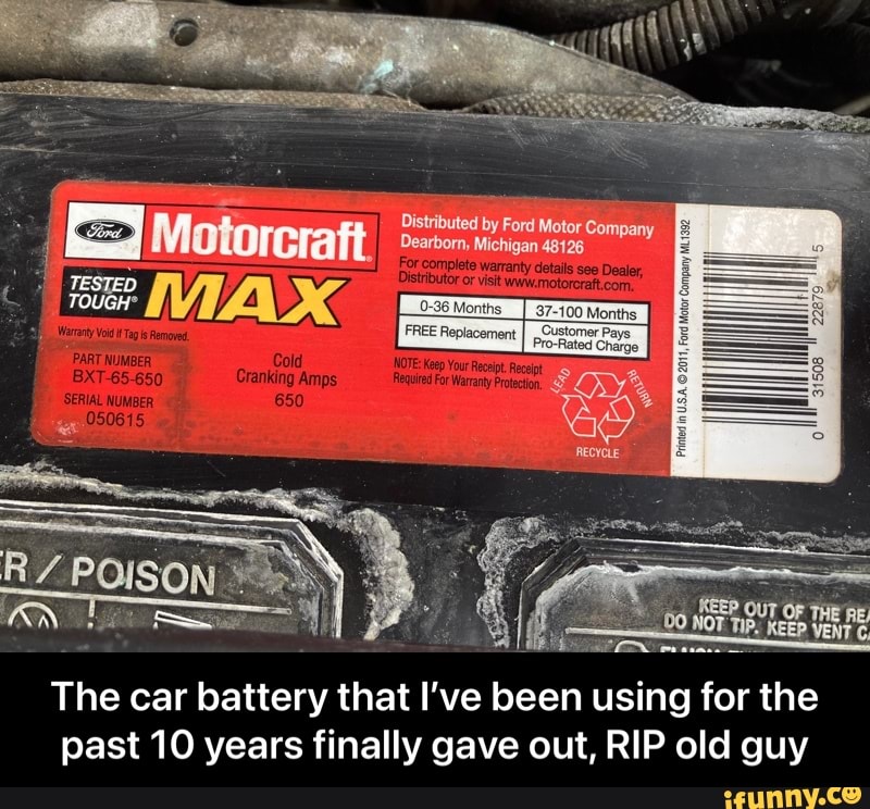 TESTED
by
ie? IVIAX
The car battery that I've been using for the past 10 years finally gave out, RIP old guy - The car battery that I’ve been using for the past 10 years finally gave out, RIP old guy
