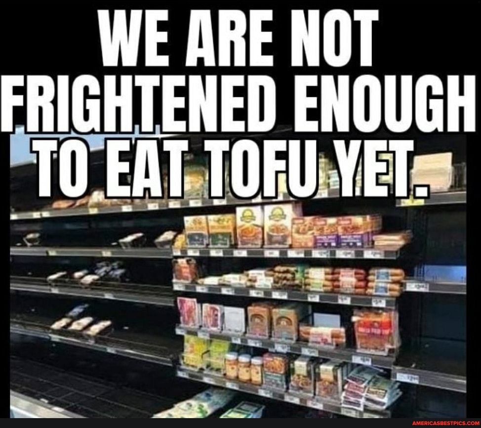 WE ARE NOT FRIGHTENED ENOUGH TO EAT YET.