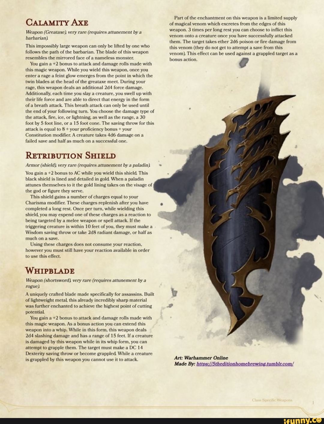 CALAMITY AXE Weapon (Greataxe) very rare (requires attunement by a