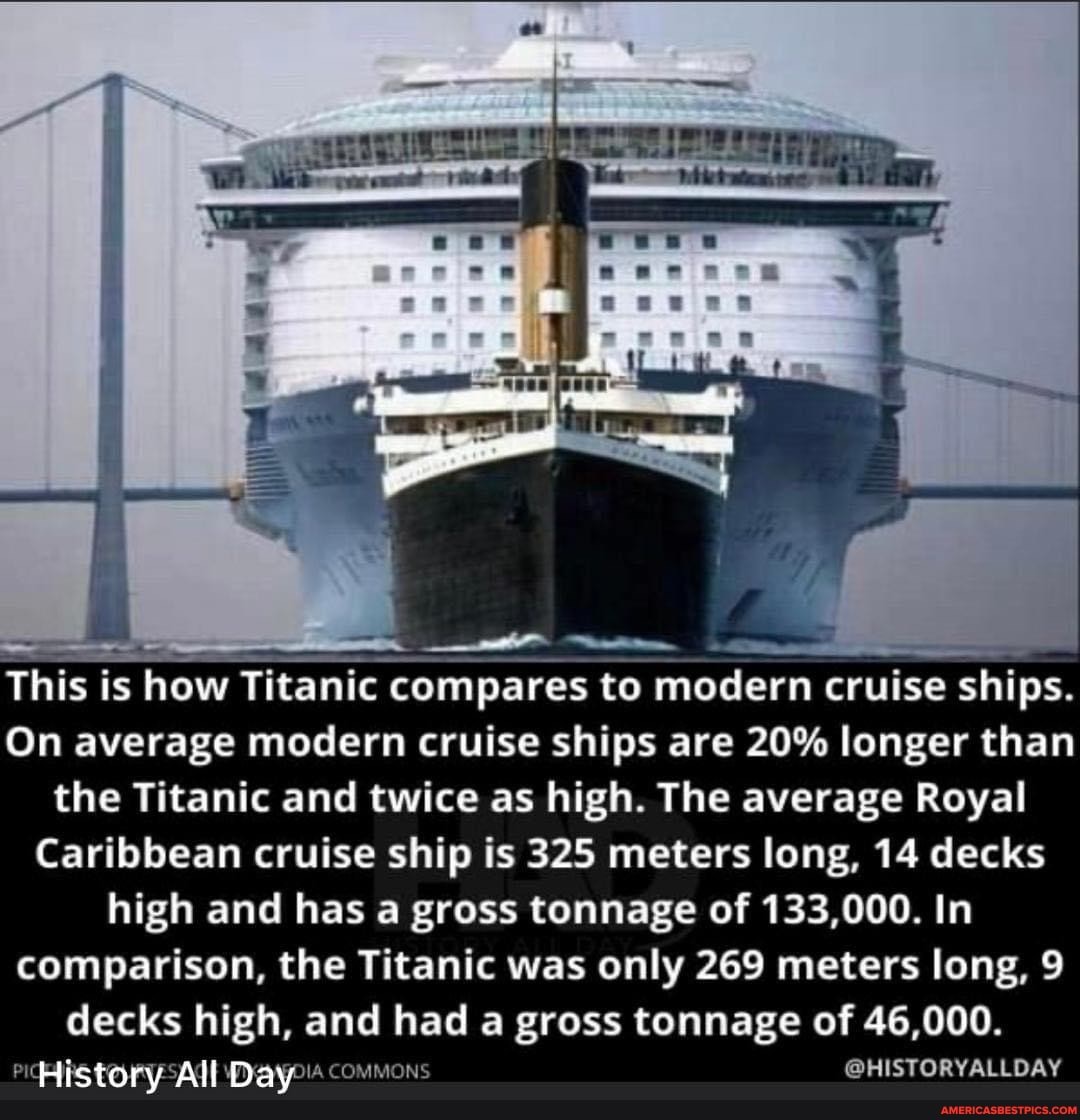 Mid This Is How Titanic Co Compares To Modern Cruise Ships On Average Modern Cruise Ships