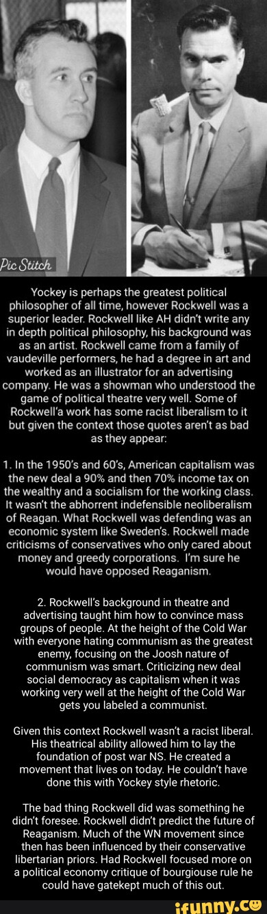 Yockey Is Perhaps The Greatest Political Philosopher Of All Time 