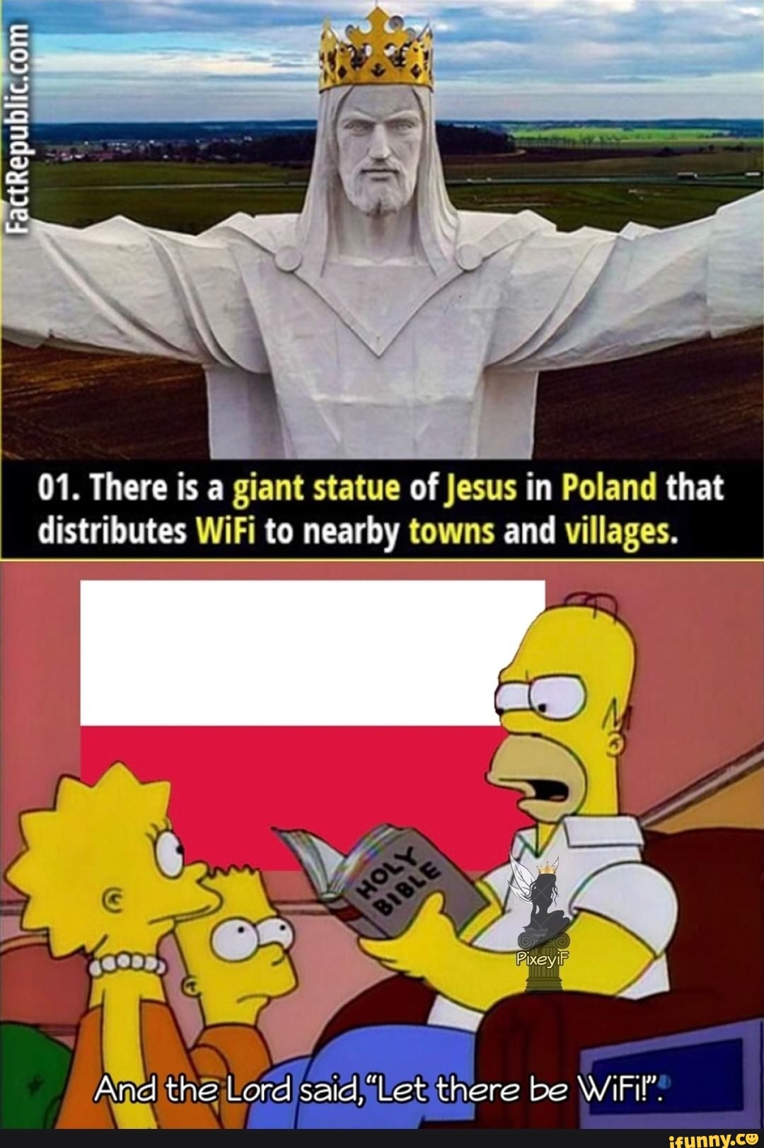 Cam FactRe 01. There is is giant statue of Jesus in Poland that