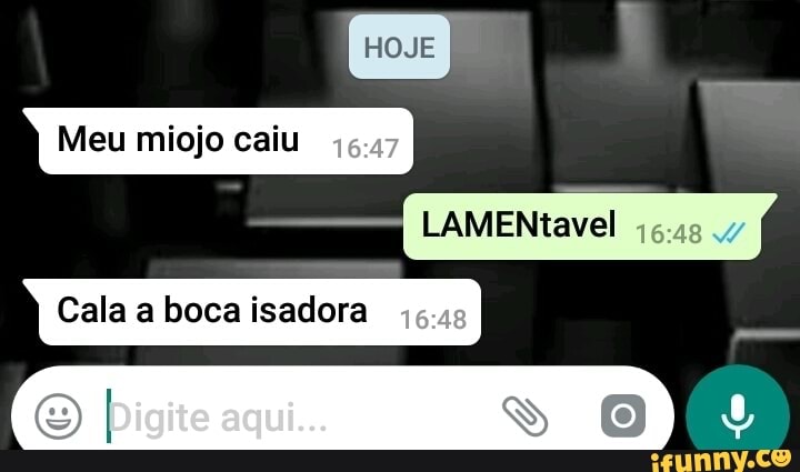 Meu miojo caiu
