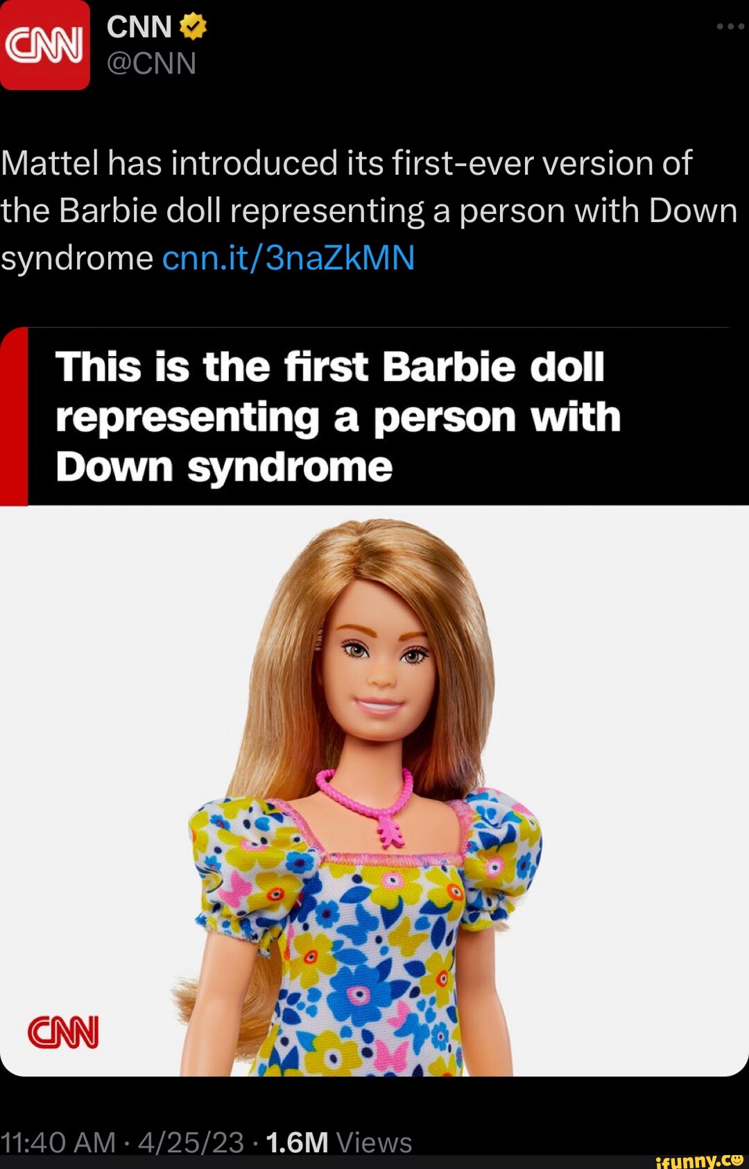 Mattel introduces first Barbie doll representing a person with