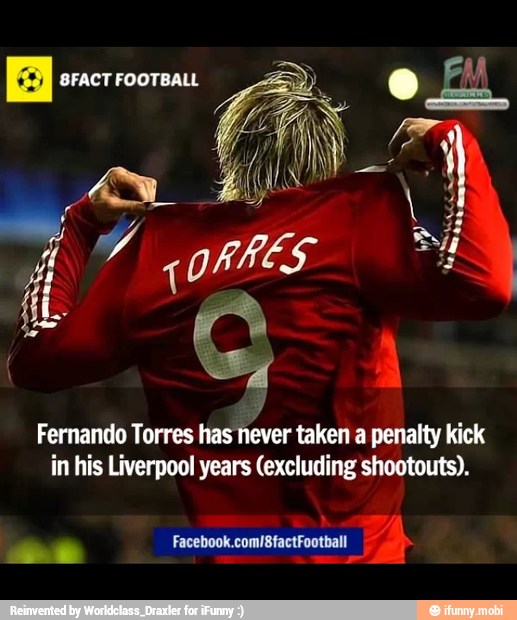 A
Fernando Torres has never taken a penalty kick
in his Liverpool years (excluding shootouts).