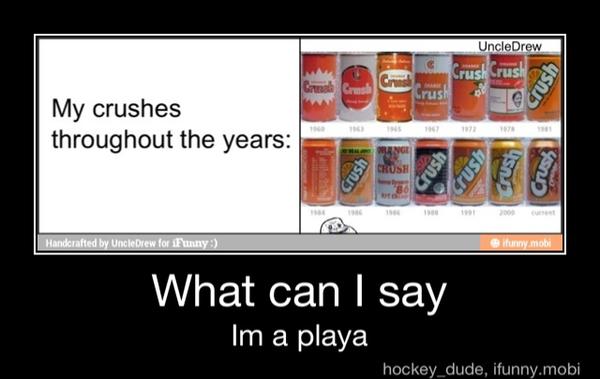 My crushes
throughout the years: ¡aa
What can I say - What can I say
Im a playa