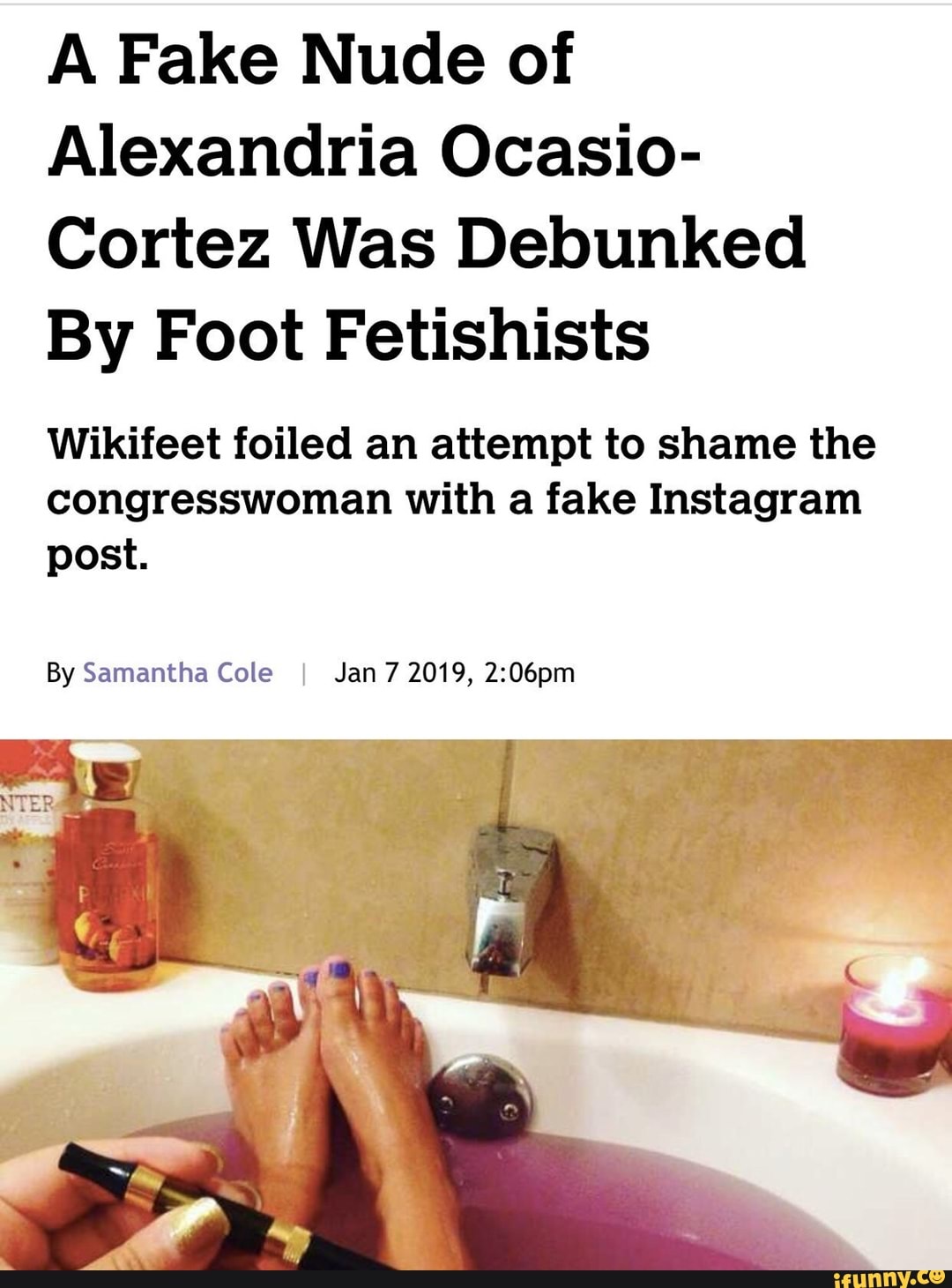 Alexandria ocasio-cortez fake foot fetish