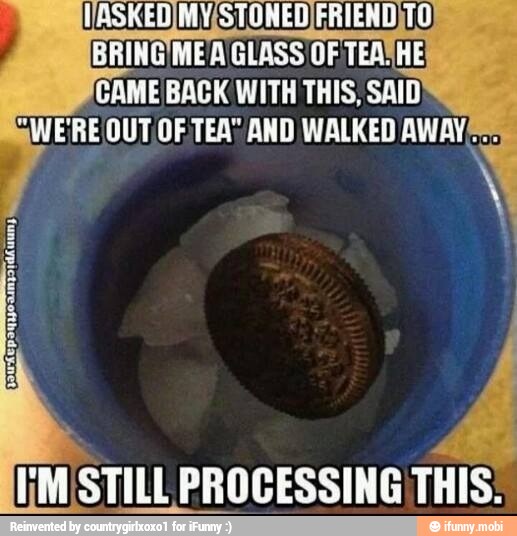 CAME BACK WITH THIS,
SAID
mWE'RE OUT OF TEA" AND WALKED AWAY?
I¡MSTILL PROCESSING THIS!