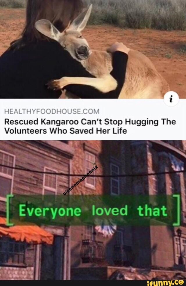 HEALTHYFOODHOUSE
Rescued
Kangaroo
Can'
t Stop Hugging The
Volunteers Who Saved Her Life