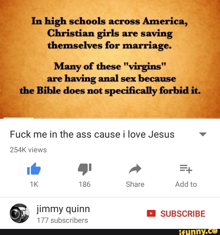 Fuck me in the ass cause i love Jesus.