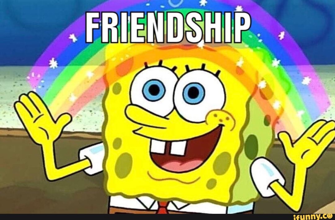 spongebob friendship rainbow