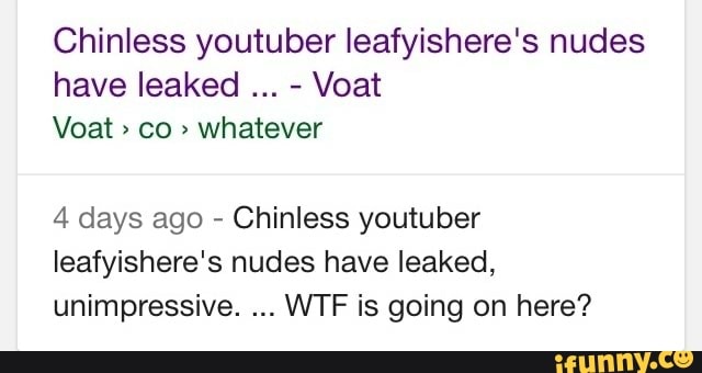 Leaked nude leafyishere Leafyishere Nudes